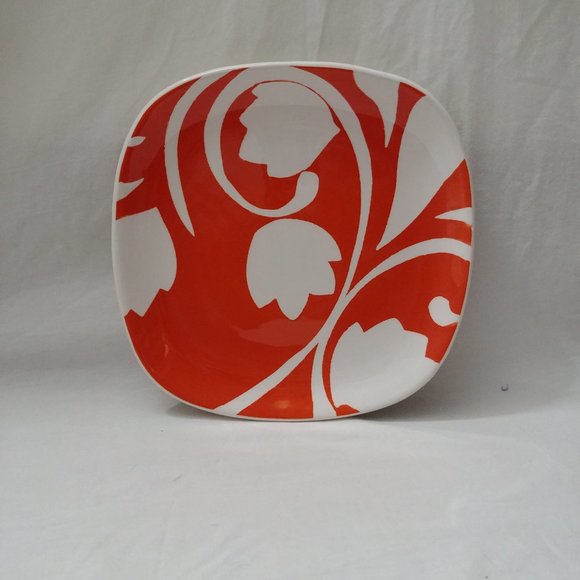 Mesa Home Products Orange/White Square Plate - Picture 2 of 6